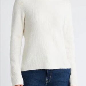 CASLON Rib Turtleneck Sweater In Ivory Pristine